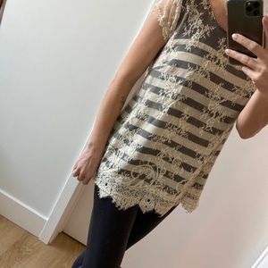 Lace overlay top